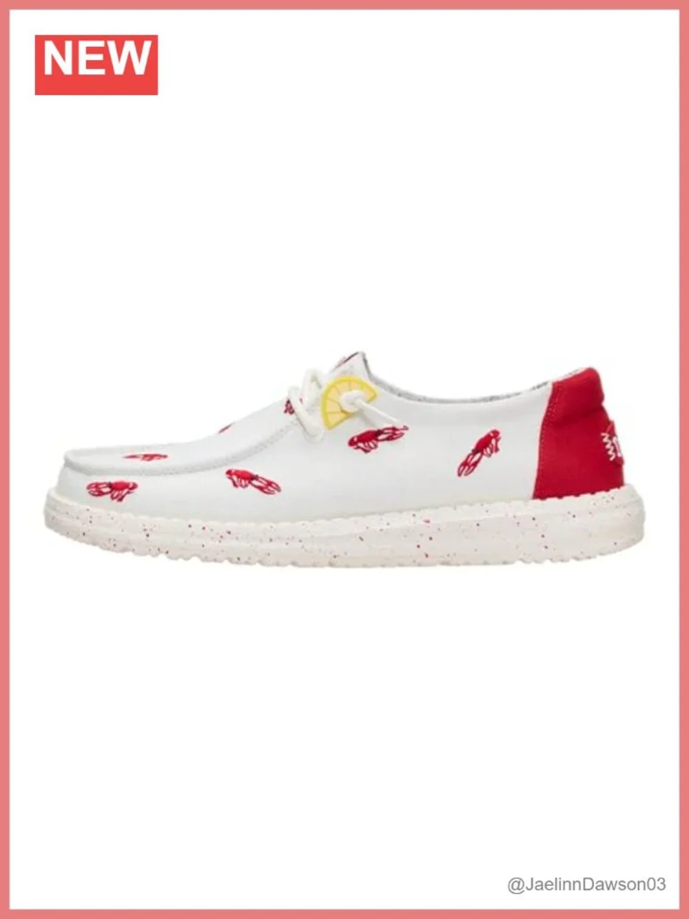 Women's Embroidered Crawfish Slip On Loafer - Lightweight Textile